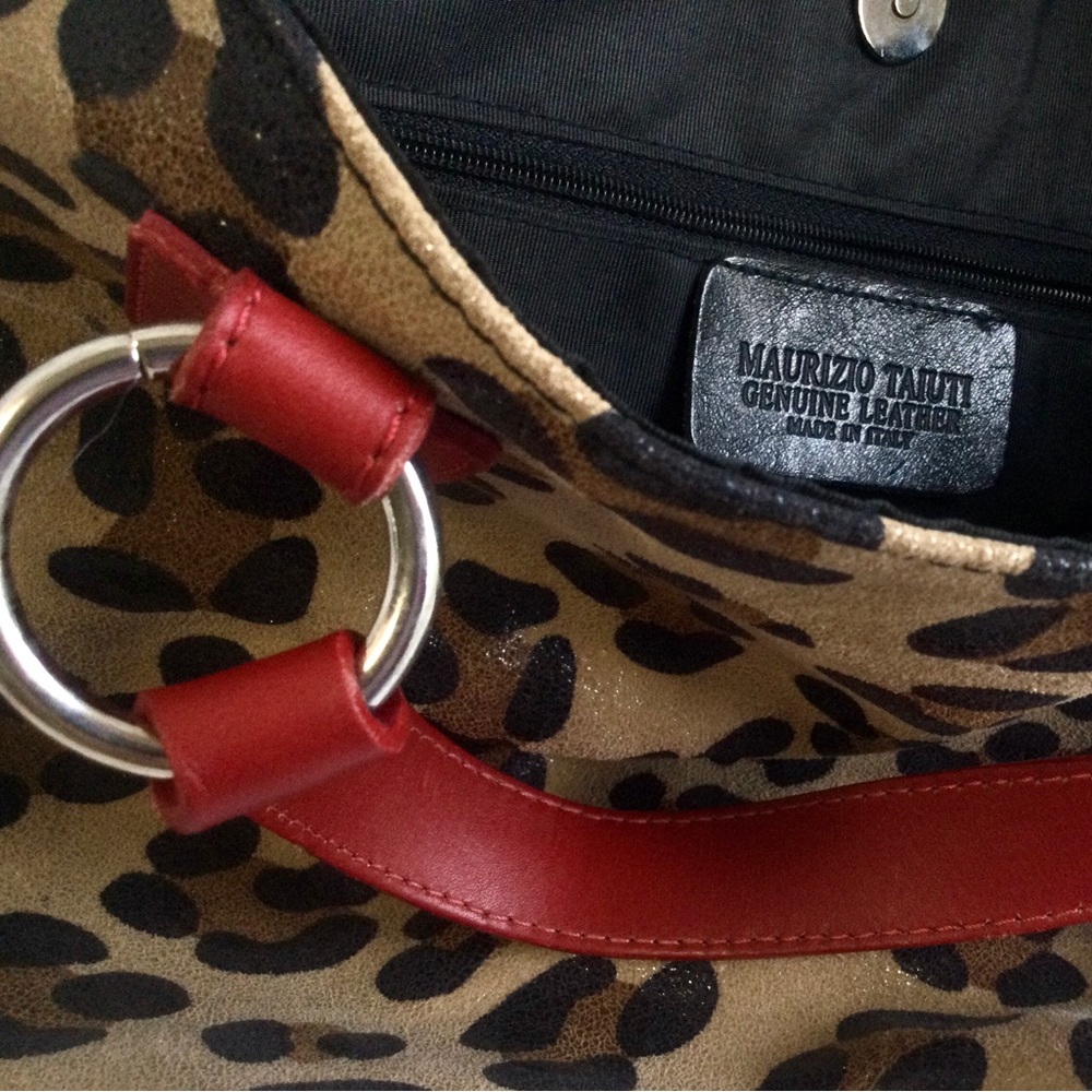 LEATHER LEOPARD BAG - Picture 5 of 8